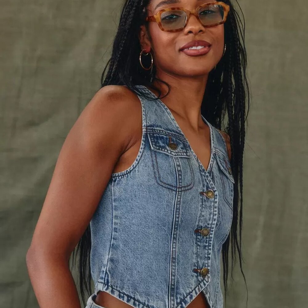 NWOT West of Melrose Denim Vest